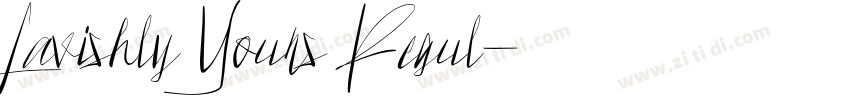 Lavishly Yours Regul字体转换